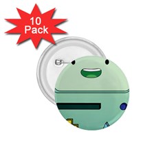 Adventure Time Bmo Beemo Green 1 75  Buttons (10 Pack) by Bedest