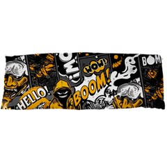 Boom Bang Art Crazy Drawing Graffiti Hello Retro Sayings Yellow Body Pillow Case Dakimakura (two Sides) by Bedest