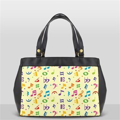 Seamless Pattern Musical Note Doodle Symbol Oversize Office Handbag (2 Sides) by Hannah976