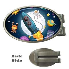 Spaceship Astronaut Space Money Clips (oval)  by Hannah976