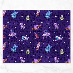 Space Seamless Pattern Rectangular Jigsaw Puzzl by Hannah976