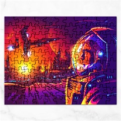 Far Future Human Colonization Rectangular Jigsaw Puzzl by Hannah976