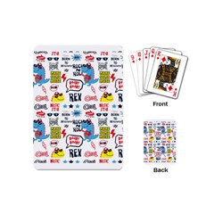 Monster Cool Seamless Pattern Playing Cards Single Design (mini) by Hannah976