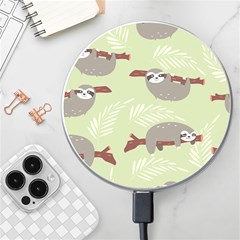 Sloths Pattern Design Wireless Fast Charger(white) by Hannah976