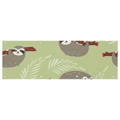 Sloths Pattern Design Banner And Sign 9  X 3  by Hannah976