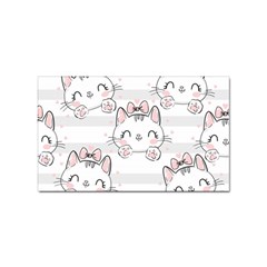 Cat With Bow Pattern Sticker (rectangular) by Hannah976