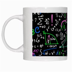 Math Linear Mathematics Education Circle Background White Mug by Hannah976