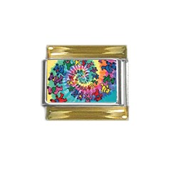 Grateful Dead Artsy Gold Trim Italian Charm (9mm) by Bedest