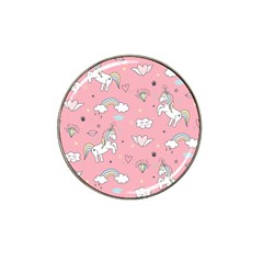 Cute Unicorn Seamless Pattern Hat Clip Ball Marker (4 Pack) by Apen