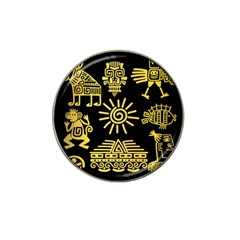 Maya Style Gold Linear Totem Icons Hat Clip Ball Marker by Apen