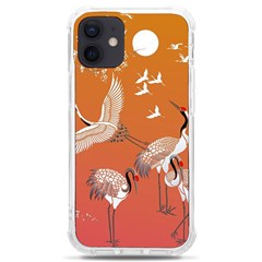 Japanese Crane Painting Of Birds Iphone 12 Mini Tpu Uv Print Case	 by Cendanart