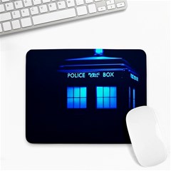 Blue Tardis Doctor Who Police Call Box Small Mousepad by Cendanart