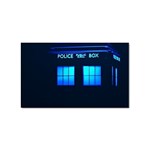 Blue Tardis Doctor Who Police Call Box Sticker (Rectangular) Front