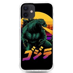 Godzilla Retrowave Iphone 12/12 Pro Tpu Uv Print Case by Cendanart