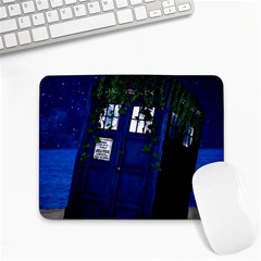 Stuck Tardis Beach Doctor Who Police Box Sci-fi Small Mousepad by Cendanart