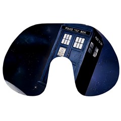 Tardis Doctor Who Planet Travel Neck Pillow by Cendanart