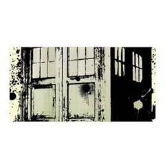 Doctor Who Tardis Satin Wrap 35  X 70  by Cendanart