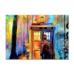 Tardis Doctor Who Paint Painting Sticker A4 (10 Pack) by Cendanart