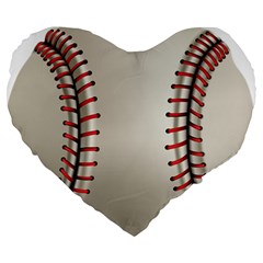 Baseball Large 19  Premium Heart Shape Cushions by Ket1n9