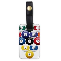 Racked Billiard Pool Balls Luggage Tag (one Side) by Ket1n9