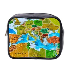 World Map Mini Toiletries Bag (two Sides) by Ket1n9