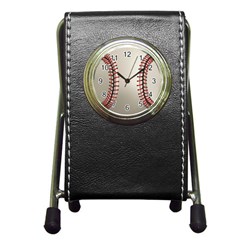 Baseball Pen Holder Desk Clock by Ket1n9