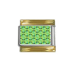 Alien Pattern- Gold Trim Italian Charm (9mm) by Ket1n9