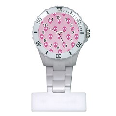 Alien Pattern Pink Plastic Nurses Watch by Ket1n9