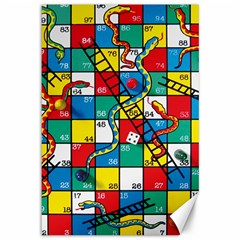 Snakes And Ladders Canvas 12  X 18  by Ket1n9