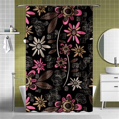 Flower Art Pattern Shower Curtain 48  X 72  (small)  by Ket1n9