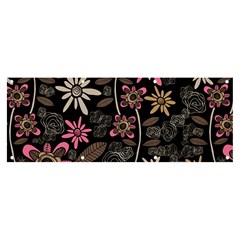 Flower Art Pattern Banner And Sign 8  X 3  by Ket1n9