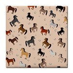 Horses For Courses Pattern Tile Coaster Front