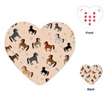 Horses For Courses Pattern Playing Cards Single Design (Heart) Front