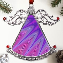 Purple Star Sun Sunshine Fractal Metal Angel With Crystal Ornament by Ket1n9