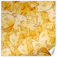 Cheese Slices Seamless Pattern Cartoon Style Canvas 12  X 12  by Ket1n9