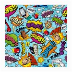 Comic Elements Colorful Seamless Pattern Medium Glasses Cloth (2 Sides) Back