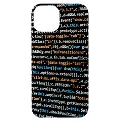 Close Up Code Coding Computer Iphone 14 Black Uv Print Case by Hannah976