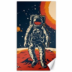 Vintage Retro Space Posters Astronaut Canvas 40  X 72  by Sarkoni