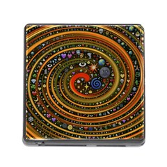 Swirl Vortex Emoji Cyclone Motion Art Memory Card Reader (square 5 Slot) by Paksenen