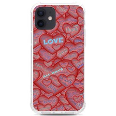 Love Hearts Valentine Red Symbol Iphone 12/12 Pro Tpu Uv Print Case by Paksenen