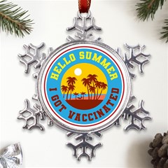 Vaccination Summer Metal Large Snowflake Ornament by Cendanart