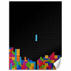 Tetris Game Canvas 12  X 16  by Cendanart