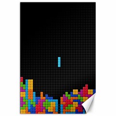 Tetris Game Canvas 20  X 30  by Cendanart