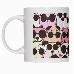 Cute Dog Seamless Pattern Background White Mug by Grandong