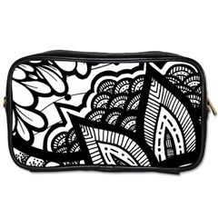 Flower Mandala Pattern Doodle Toiletries Bag (two Sides) by Bedest