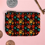 Dog Footprint Colorful Pet Mini Coin Purse Front