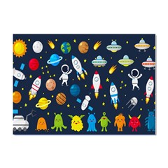 Big Set Cute Astronauts Space Planets Stars Aliens Rockets Ufo Constellations Satellite Moon Rover V Crystal Sticker (a4) by Bedest