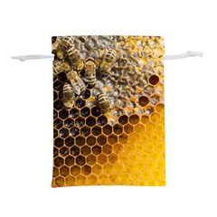 Honeycomb With Bees Lightweight Drawstring Pouch (s) by Bedest