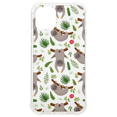 Seamless Pattern With Cute Sloths Iphone 12/12 Pro Tpu Uv Print Case by Bedest