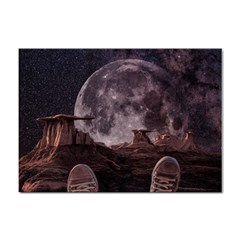 In The Cosmos Moon Sci-fi Space Sky Sticker A4 (10 Pack) by Cendanart